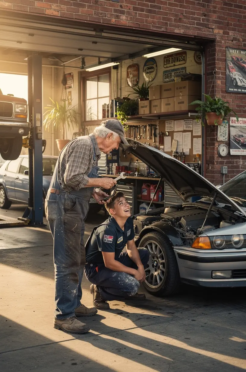 Autos in verschiedenen Größen und Modellen erhalten präzise Reparatur- und Serviceleistungen.